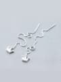 thumb Elegant Crown Shaped S925 Silver Line Earrings 0