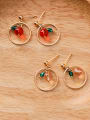 thumb Alloy With Rose Gold Plated Simplistic Round Cherry Drop Earrings 0