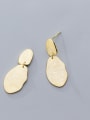thumb 925 Sterling Silver With 18k Gold Plated Trendy Geometric Drop Earrings 2