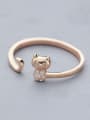 thumb Rose Gold Plated Cat Zircon Ring 2