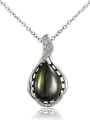 thumb All-match Green Water Drop Shaped Opal Women Necklace 0