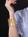 thumb Fashionable Open Design Hollow Gold Plated Titanium Bangle 1