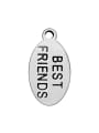 thumb Stainless Steel With Simplistic Oval with best friends words Charms 1