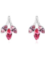 thumb Fashion Marquise austrian Crystals Leaves Alloy Stud Earrings 4