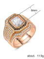 thumb Copper  With  Cubic Zirconia Luxury Geometric Stacking Rings 4