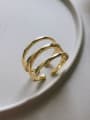 thumb 925 Sterling Silver With Gold Plated Simplistic Smoth Round Stacking Rings 2