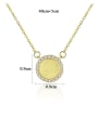 thumb 925 Sterling Silver With Cubic Zirconia Simplistic Round Necklaces 3