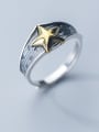 thumb 925 Sterling Silver With Antique Silver Plated  Pentagram  Free Size  Rings 0