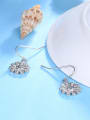 thumb Delicate Flower Shaped Glass Beads Earrings 1