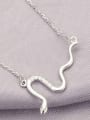 thumb S925 Silver Snake Necklace 2