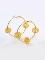 thumb Exaggerated Ethnic style Gold Plated Hoop Earrings 0