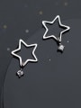 thumb Shimmering Hollow Star Shaped Zircon Stud Earrings 0