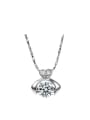 thumb Copper Alloy White Gold Plated Fashion Zircon Necklace 0