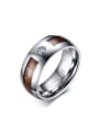 thumb Trendy Geometric Shaped AAA Zircon Tungsten Ring 0