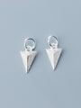 thumb 925 Sterling Silver With Smooth  Simplistic Geometric Triangle Charms 3