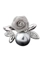 thumb Fashion Noble style Flower Artificial Pearl Gold Plated Alloy Ring 0