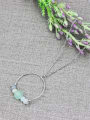 thumb Women Delicate Green Natural Stone Necklace 1