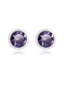 thumb 2018 18K White Gold Round Shaped Austria Crystal stud Earring 0