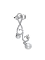 thumb Fashion Personalized Artificial Pearls Rhinestones Stud Earring 0