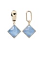 thumb Alloy With Acrylic  Simplistic Square Drop Earrings 0
