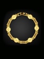 thumb 18K Gold Plated Flat Round Bracelet 0