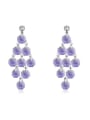 thumb Exaggerated Cubic austrian Crystals Alloy Drop Earrings 0