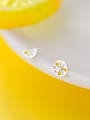 thumb 925 Sterling Silver With Platinum Plated Cute Lemon Slices  Stud Earrings 3