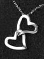 thumb Simple Double Hollow Heart 925 Sterling Silver Pendant 1