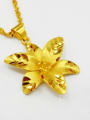 thumb Delicate Gold Plated Flower Shaped Pendant 1