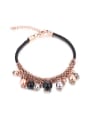 thumb Exquisite Rose Gold Plated Plastic Beads Bracelet 0