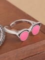 thumb Creative Glasses Silver Opening Ring 1