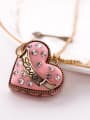 thumb Alloy Gold Plated Heart-Shaped Box Sweater Necklace 1