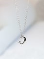 thumb Little Moon Zircon Silver Necklace 0