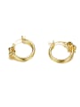 thumb Exquisite knot stainless steel gold and silver studs earings 0
