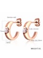 thumb Stainless Steel With Rose Gold Plated Delicate Geometric Stud Earrings 1
