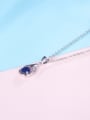 thumb Delicate Blue Glass Bead Women Necklace 2