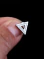 thumb Stainless Steel With Black Gun Plated Simplistic Triangle Stud Earrings 2