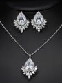 thumb AAA Zircons Fashion Two Pieces Jewelry Set 4