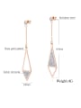 thumb Stainless Steel With Cubic Zirconia Simplistic Geometric Drop Earrings 2