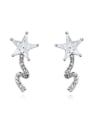 thumb Fashion Star austrian Crystals Alloy Platinum Plated Stud Earring 2