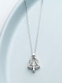 thumb 925 Sterling Silver With Rhodium Plated Simplistic  SChristmas Tree  Necklaces 1