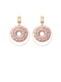 thumb Alloy With Rose Gold Plated Trendy Plush Geometric Drop Earrings 0