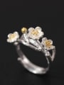 thumb Flowers S925 Silver Adjustable Ring 0