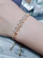 thumb Copper With Cubic Zirconia  Fashion Flower Adjustable Bracelets 2