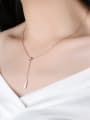 thumb Stainless Steel With Rose Gold Plated Simplistic Square Necklaces 1
