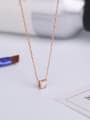 thumb Rose Gold Zircon Necklace 2