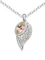 thumb Fashion austrian Crystals Leaf Pendant Alloy Necklace 1