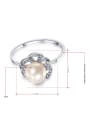 thumb Women All-match Flower Shaped Artificial Pearl Ring 1