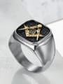 thumb Punk style Titanium Men Ring 2