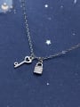thumb 925 Sterling Silver With Platinum Plated Personality Locket Key  Necklaces 1